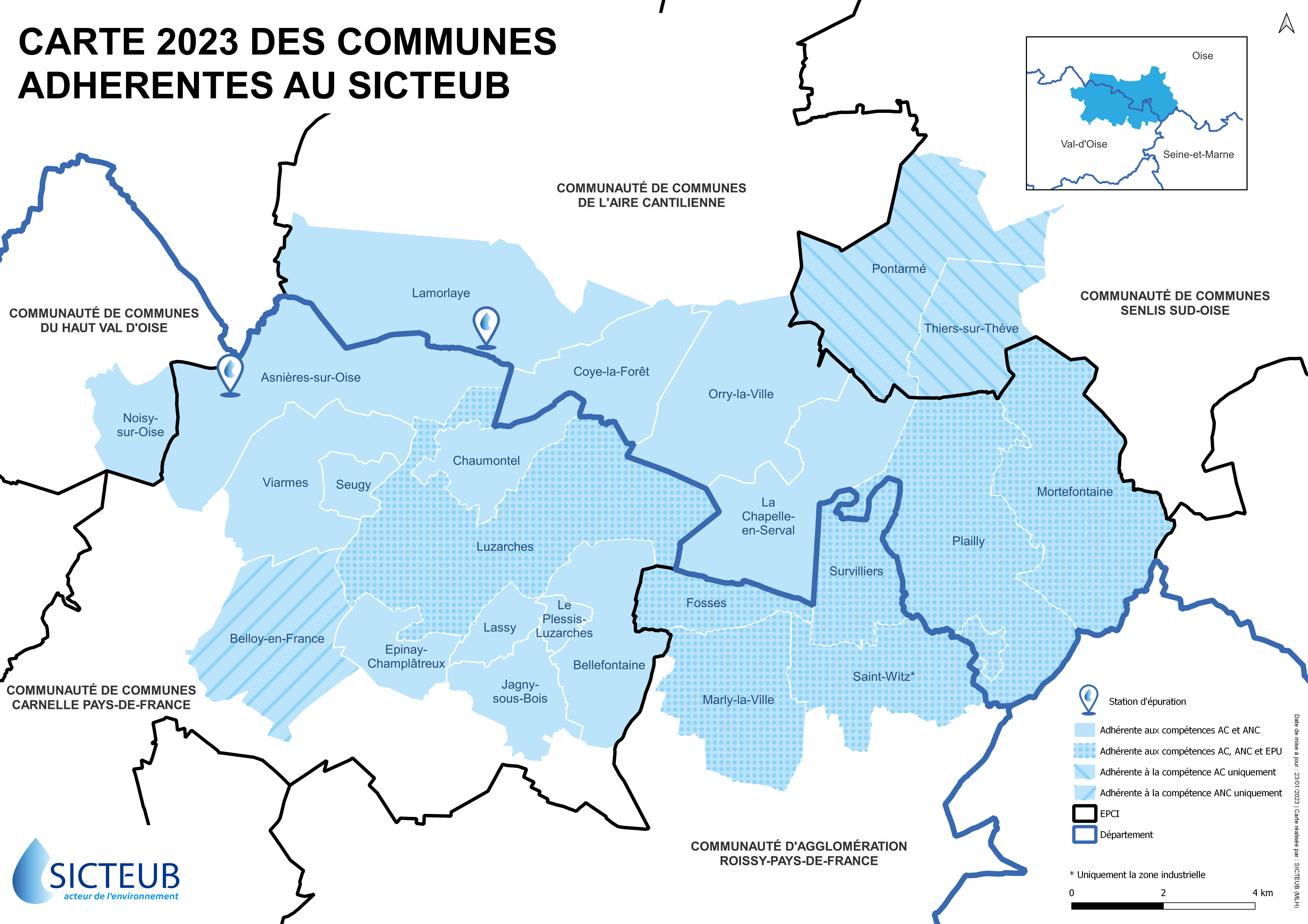 Carte communes adhérentes Sicteub 20230123