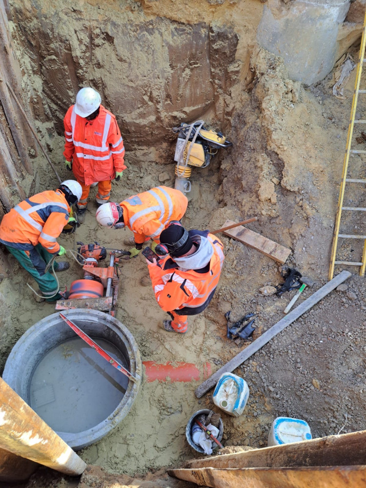Réception des travaux d'extension du collecteur sente de derrière les murs 2ème tranche à Marly la Ville