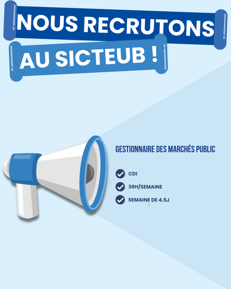 Offre d'emploi - Gestionnaire marchés publics