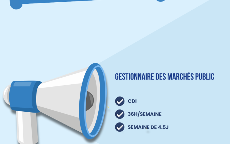 Offre d'emploi - Gestionnaire marchés publics